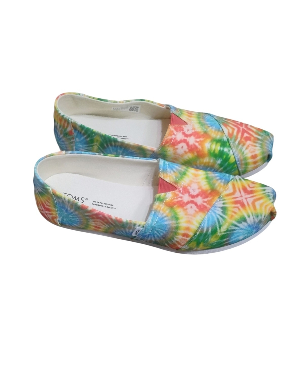 TOMS Tie-Dye Slip-On Shoes - Multi Colored Toms Alpargata SZ 8